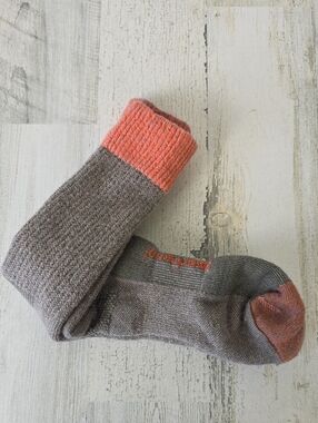 Smartwool Gray Socks Coral Cuff and Toe Cushioned Comfort